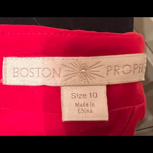 Boston Proper Red Flare Sleeves Off Shoulder Boho Hipster Chic SzM - Picture 8 of 10